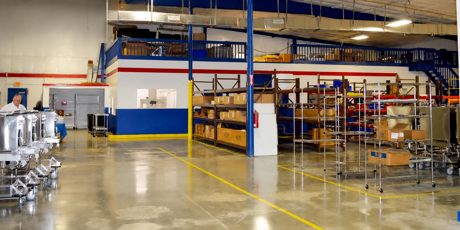 Completed manufacturing facility interior for Baymar Solutions in Odessa, Florida