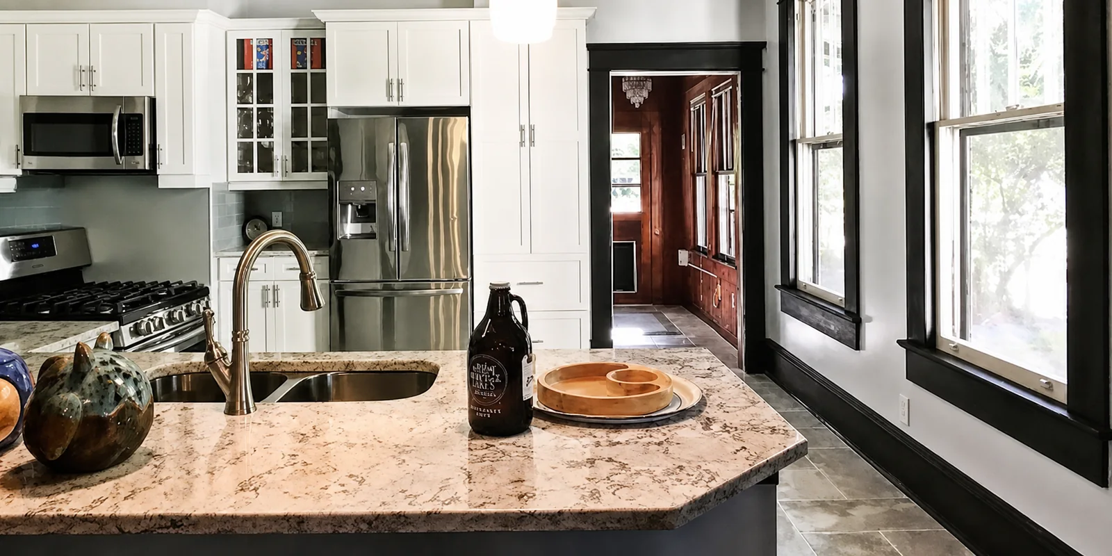 Renovated kitchen in a 1914 Tampa home